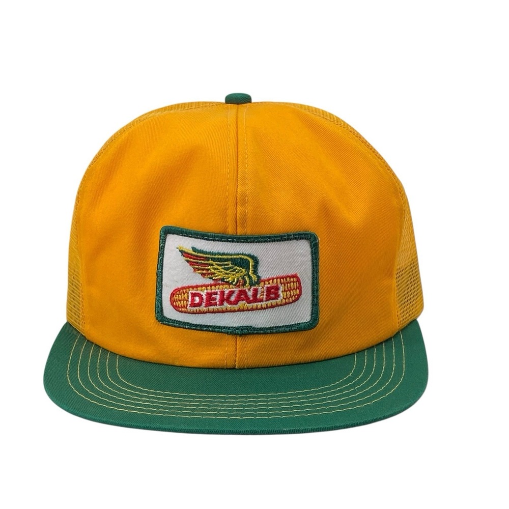 Vintage Dekalb K-Products Snapback Hat Mesh Back Corn Seed USA